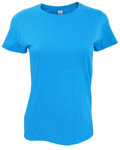 Sol's Imperial Heavy Short Sleeve T-shirt (caribisch Blauw)