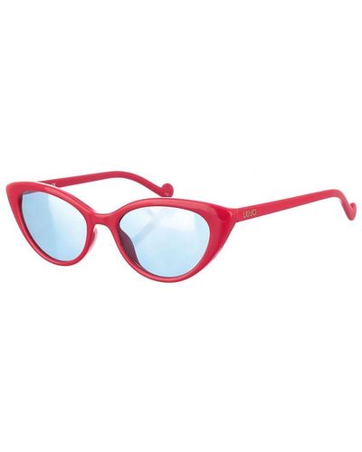 Liu Jo Womenss Cat-Eyes Shaped Acetate Sunglasses Lj712S - Red
