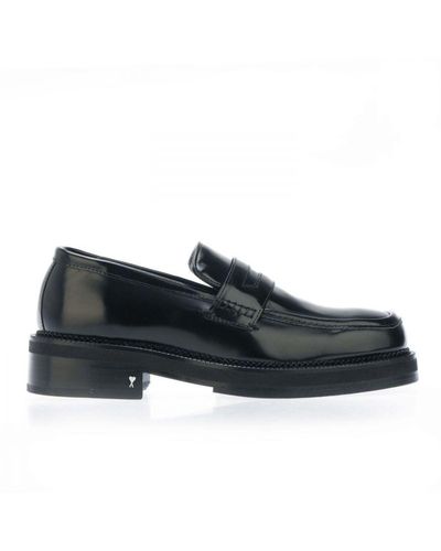 Ami Paris De Coeur Leather Loafers - Black