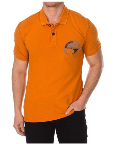 Napapijri Eob Short Sleeve Polo With Lapel Collar Np0A4F68 - Orange