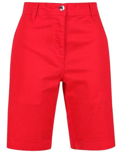 Regatta Salana Coolweave Cotton Summer Walking Shorts - Red
