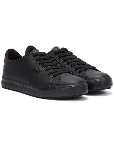 Kickers Leather Tovni Lacer Trainers - Black
