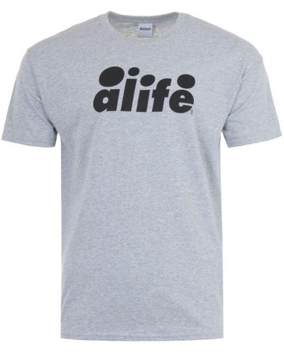 Alife Bubbles Logo Grey T-shirt - Grijs