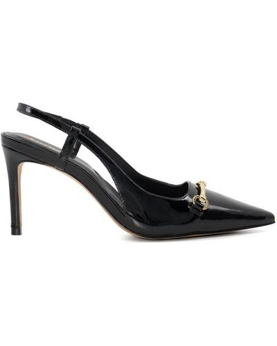 Dune Ladies Closest - Patent Open Court Leather - Black