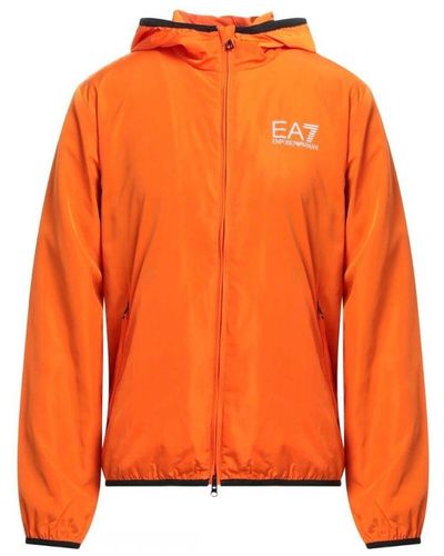 EA7 Puffins Bill Shell Jacket - Orange