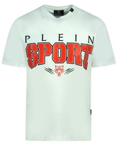 Philipp Plein Bold Sport Logo Wit T-shirt