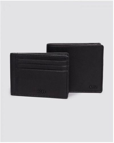BOSS Boss Accessories Hugo Gbbm Card Holder & Matching Wallet - Black