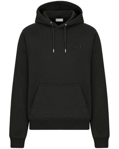 Dior Christian 'cd Icon' Hooded Sweatshirt Black Cotton