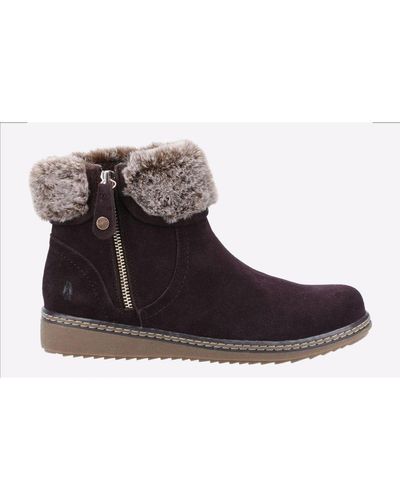 Hush Puppies Penny Zip Ankle Boot - Brown