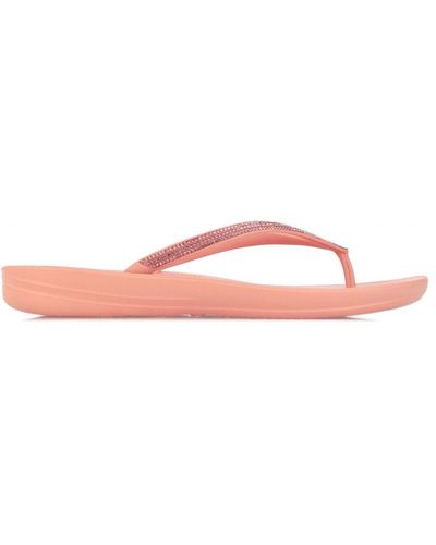 Fitflop Fit Flop Iqushion Sparkle Teenslippers Voor , Koraalrood - Roze