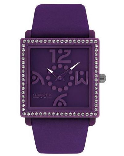 Haurex Italy Dial Watch Leather - Purple