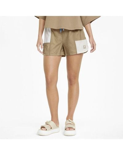 PUMA Infuse Fashion Woven Shorts - Natural