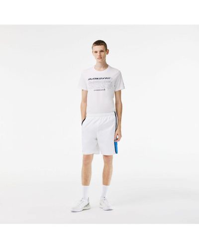 Lacoste Colourblock Panels Lightweight Shorts - White
