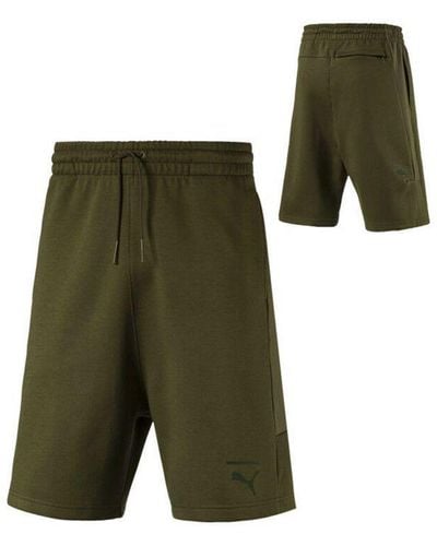 PUMA Pace Trend Bermuda Casual Lounge Fitness Shorts 576071 84 A96A - Green