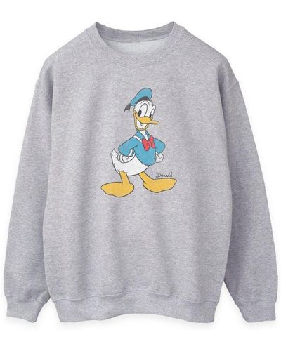 Disney Classic Donald Duck Heather Sweatshirt - Grey