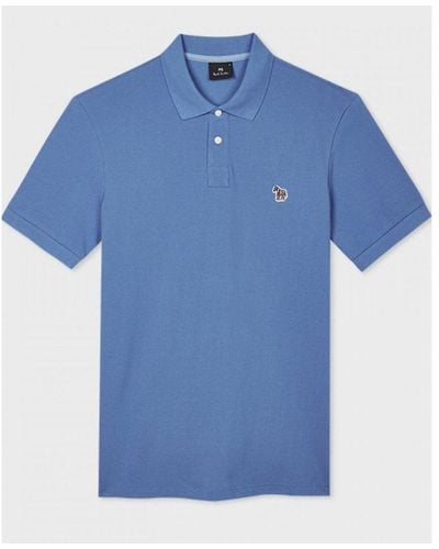 Paul Smith Ps Regular Fit Short Sleeve Polo Shirt Zebra - Blue