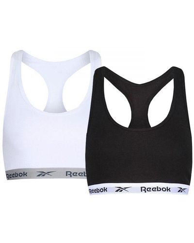 Reebok Crop Top Frankie Black/white Elastic T-shirt Cotton
