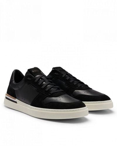 BOSS Boss Clint Cupsole Lace-Up Trainers - Black