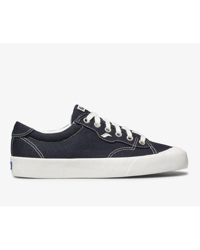 Keds Crew Kick 75 Canvas Navy Shoes With Cushioned Footbed - Blue