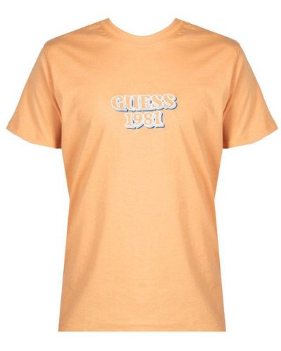 Guess T-shirt Embro Mannen Oranje
