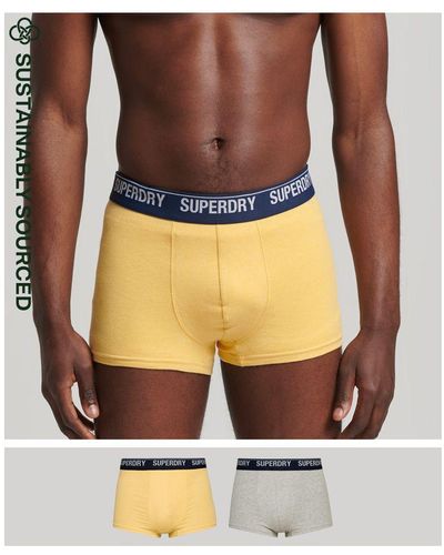 Superdry Organic Cotton Trunk Multi Double Pack - Yellow