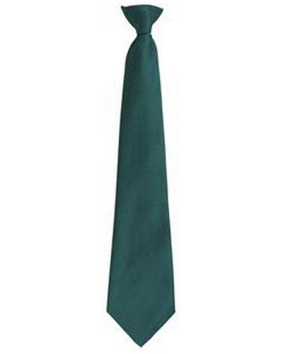 PREMIER Fashion ”Colours” Work Clip On Tie (Bottle) - Green