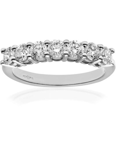 DIAMANT L'ÉTERNEL Eternity Ring, 18kt Witgoud Ij/i Ronde Briljant Gecertificeerde Diamanten Ring, 1,00 Ct Diamantgewicht - Metallic