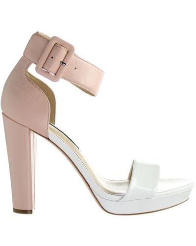 Calvin Klein Caitlin White/pink Shoes Leather