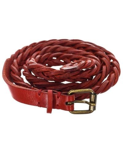 Armani Braided Design Belt 921041-7P327 - Red