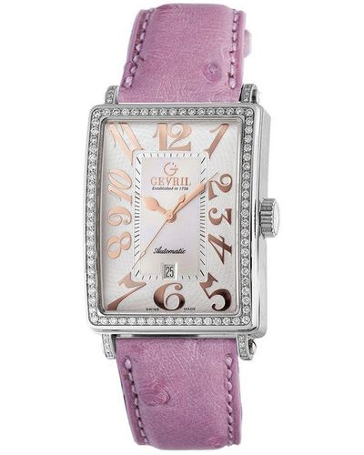 Gevril 6208Rl Glamour Automatic Diamond Watch - Pink