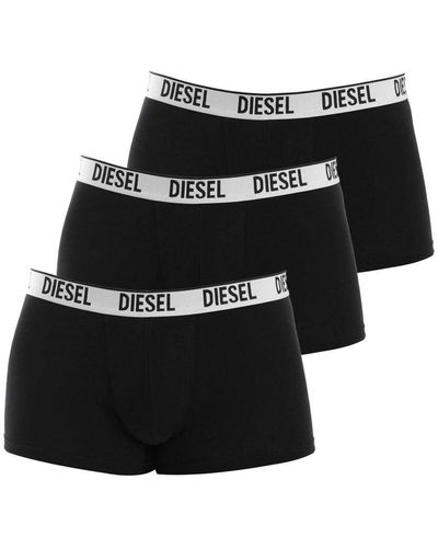 DIESEL Pack-3 Cotton Stretch Boxers 00sab2-0sfac - Black