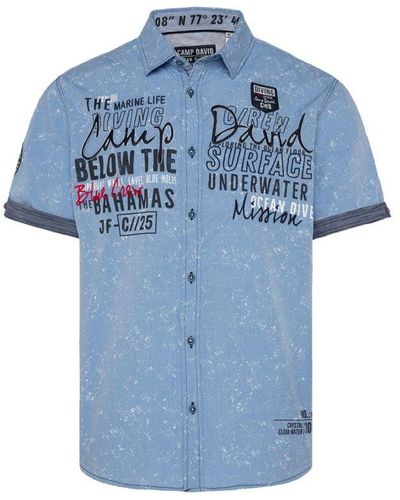 Camp David Shirt - Blauw