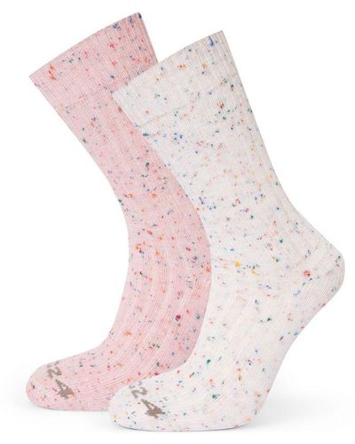 TOG24 Opora 2Pack Trek Socks Faded/Vanilla - Pink