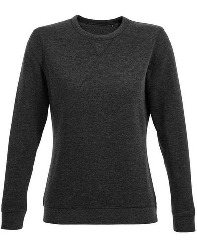 Sol's Ladies Sully Marl Sweatshirt () - Black