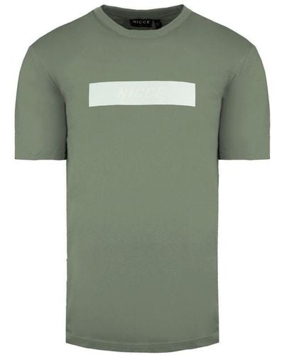 Nicce London Crew Neck Short Sleeve Lima T-Shirt 204 1 09 09 0341 Cotton - Green