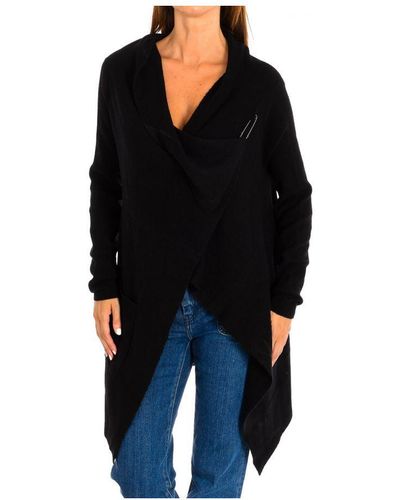 Karl Marc John Knitted Cardigan With Front Safety Pin Closure 8474 - Black