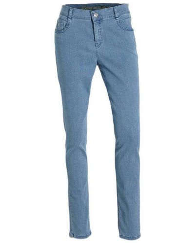 Gardeur Slim Fit Jeans Zuri90 Bleach - Blauw