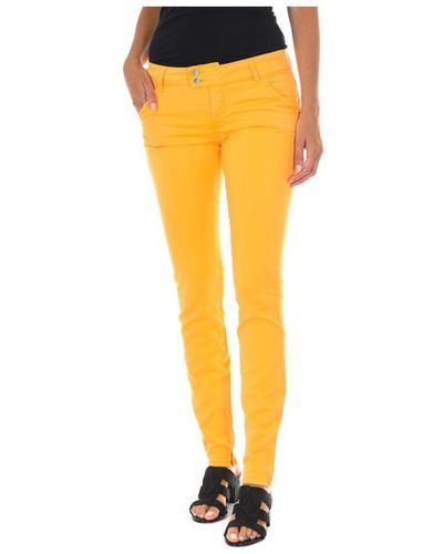 Met Trousers Chino Pocket Cotton - Yellow