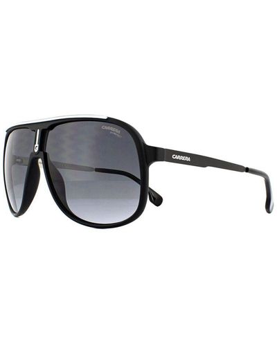 Carrera Aviator Matte Dark Gradient Sunglasses Metal - Black