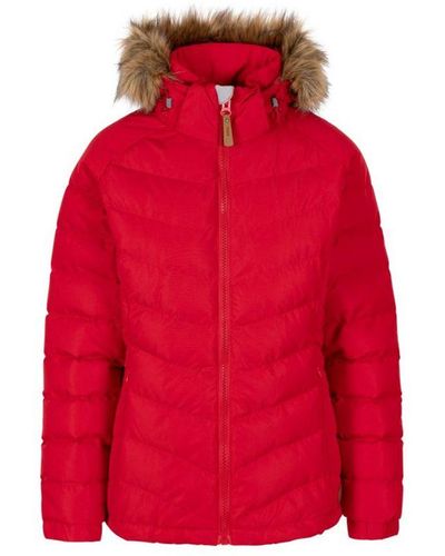 Trespass Ladies Nadina Waterproof Padded Jacket () - Red