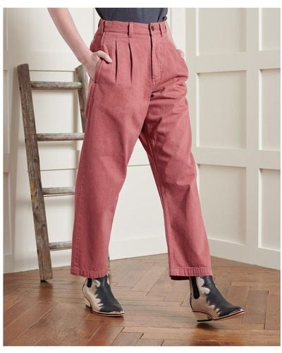 Superdry Limited Edition Dry Pleated Trousers - Pink