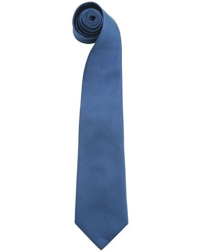 PREMIER Mode "kleuren" Work Clip On Tie (pakket Van 2) (koninklijk) - Blauw