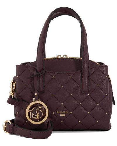 Dune Dinkydignify Stud-embellished Quilted Tote Bag - Purple