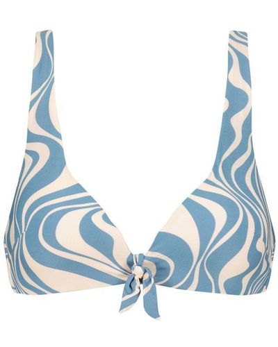 Beachlife Voorgevormde Push-up Bikinitop Beige/blauw