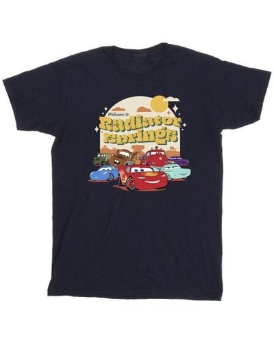 Disney Cars Radiator Springs Group T-Shirt () Cotton - Blue