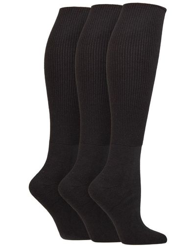 IOMI Knee High Diabetic Socks - Black