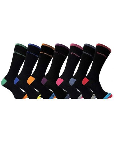 Sock Snob Set Van 7 Katoenen Sokken Voor De Dag Van De Week - Zwart