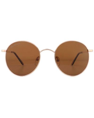 Montana Round Polarized Sunglasses Metal - Brown