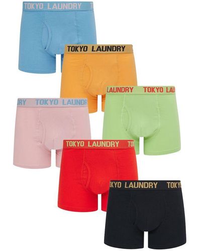 Tokyo Laundry Multi Cotton 6-Pack Boxers - White