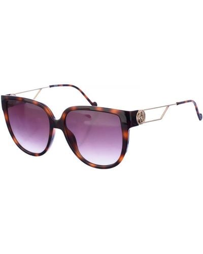 Liu Jo Acetate And Metal Sunglasses With Square/Oval Shape Lj764Sr - Purple